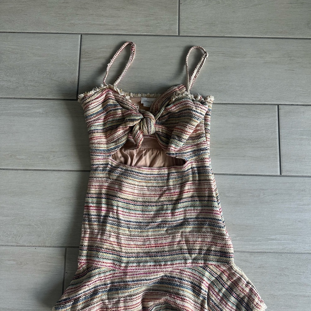 Lovers + Friends Multicolor Knit Dress with Bow